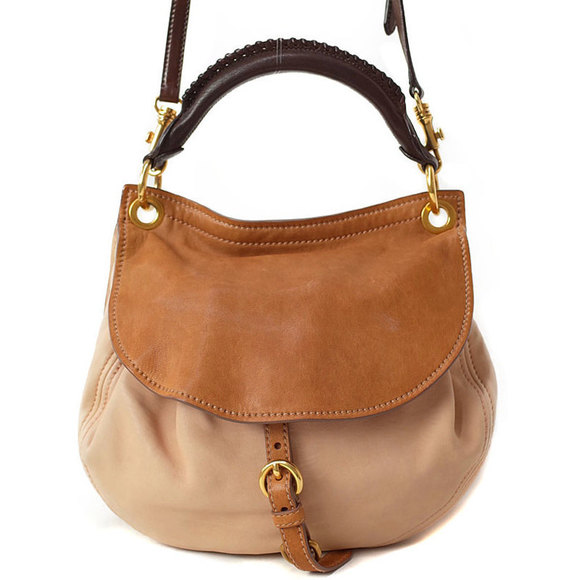Miu Miu 2way Shoulder Bag Pink Beige Brown - Picture 1 of 9